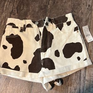 Pacsun cowprint shorts
